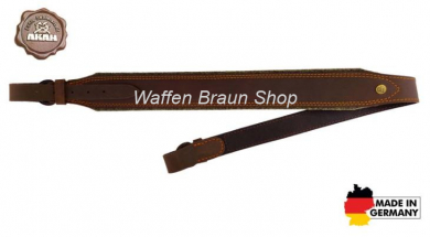 AKAH Gewehrriemen Pull-up Leder mit Wollfilz 