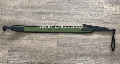 Gewehrriemen Neopren mit Kautschukunterlage Grün " Waffen Braun " 110 cm 