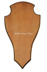 Geweihbrett für Rot- u. Damhirsch, 45x24 cm, Spitze Form, ohne Ausfräsung, dunkel 