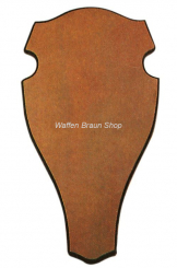 Geweihbrett für Rot- u. Damhirsch, 45x24 cm, abgerundete Form, ohne Ausfräsung, hell 