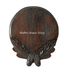 Keilbrett handgeschnitzt, Ø16 cm, schwarz 