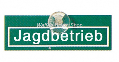 Autoschild "Jagdbetrieb" mit Haftsauger aus Kunststoff 