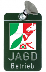 Autoschild Jagdbetrieb 
