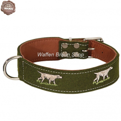 AKAH Filz Halsband Mit edler Jagdhund-Stickerei. 45-50 cm 