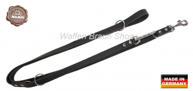 AKAH Polizeileine aus Sattelleder extra breit, Breite: 20 mm, minimal 1,20 m, maximal 2,05 m 