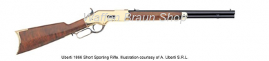 Uberti Lever Action-Büchse - 1866 Sporting - .45 Long Colt, 24 1/4 Zoll, Brass 