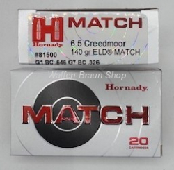 Hornady 6,5mm Creedmoor 140gr ELD Match 