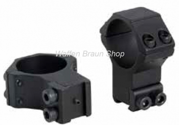 Bauer Ringmontage für Weaverprofil, Schwarz matt, 30mm, Hoch 