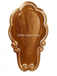 Trophäenschild Bock, handgeschnitzt, 26x15 cm 