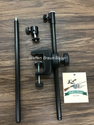 K&M Klemmstativ mit Kugelgelenk von 80 cm auf 110 cm ausziehbar, schwarz 