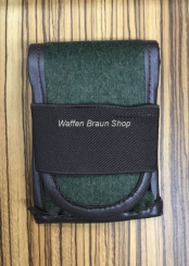 Fritzmann Patronenetui aus Loden für 7 Kugelpatronen mit Ledereinfassung 