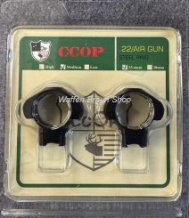 CCOP Montageringe für 11mm Schiene, Schwarz matt, 1", 9,5mm, geeignet für LG und KK 