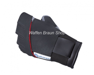 Gehmann  Fingerfreier Schießhandschuh für die Linke Hand Gr. S Schwarz/ Rot 