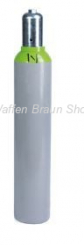 Pressluftflasche inklusive Fußring und Ventilschutz für 200 bar; Prüfdruck 300 bar; Inhalt 10 l 