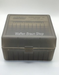 MTM Patronenbox mit Klappdeckel 100RDS Transparent/ Grau f. Kaliber .22-250/.308/243/.220 