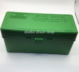 MTM Patronenbox mit Klappdeckel 60RDS Grün für Kaliber .243/.308/.220 