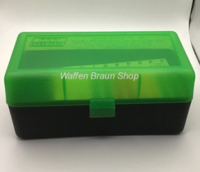 MTM Munitionsbox mit Klappdeckel 50RDS .300/.45-70/7mm Transparent Grün/Schwarz 