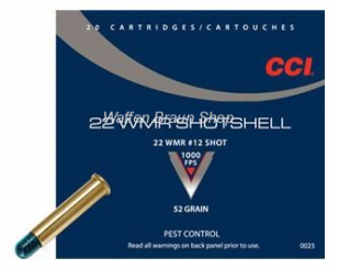 CCI 0025 MAXI MAG .22 WIN MAG Schrot 52grain 20 Stück 