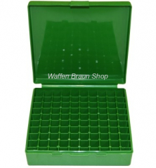 MTM #P100-45-10 PATRONENBOX MIT KLAPPDECKEL 100RDS GRÜN 45 ACP 