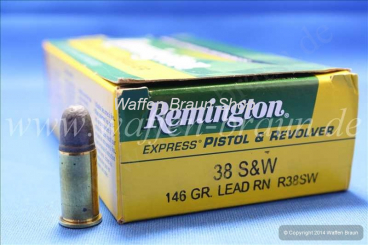 Remington .38 S&W LRN 146 grain 50 STK #R38SW  ( passt nicht in Waffen .38 Special) 
