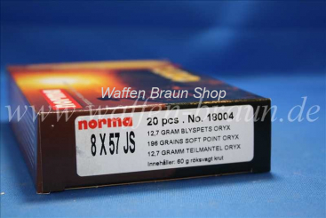 NORMA 8X57 JS ORYX 12,7G 196GR 20 Stück 