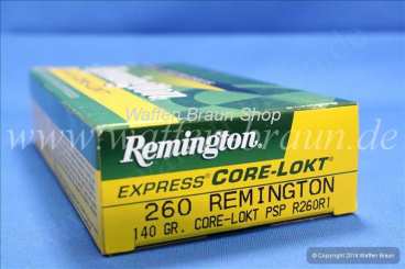 Remington .260 Remington Core- Lokt PSP 140 grain, 20 Stk.#R260R1 