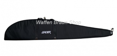 Leader Futteral Spezial für Waffen mit ZF 132x28cm Schwarz 2er Zipper & Schloss 