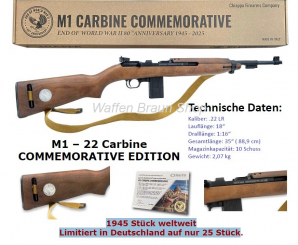 Chiappa M1-22 Carbine - Holz .22lr COMMEMORATIVE EDITION Limited - Lieferbar ab ca Mitte November- 