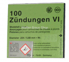 RWS Zündungen für Schrotpatronen, 5,68 mm, 7002 