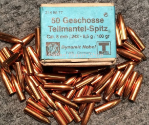 RWS Geschosse TMS 6MM .243 DIA 6,5G 50ER 