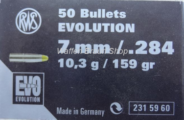 RWS Geschosse EVO 7MM .284 DIA 10,3G 50ER 