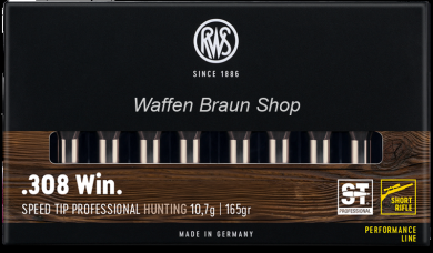 RWS .308 Win Speed Tip Pro Short Rifle 10,7g/165grs 20 Stück 