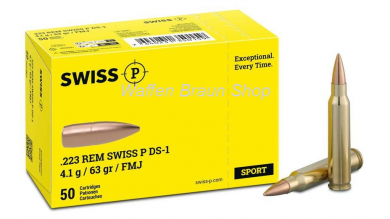 SWISS P .223 Rem. DS-1 4,1g/63gr 50 Stück 