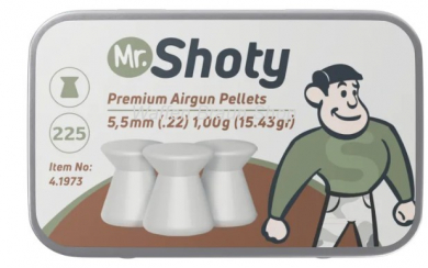 Umarex Mr. Shoty Flachkopf Diabolos 5,5 mm (.22) Flachkopf, 1,00 g, 225 St., Dose 