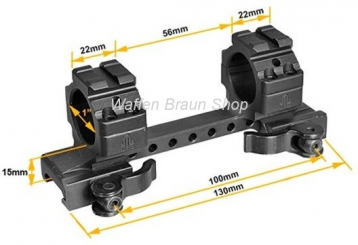 UTG Integralmontage 25,4mm Med-pro QD Ringe, 130mm Base 
