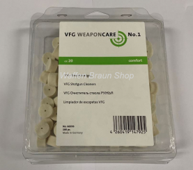 VFG Laufreiniger für Flinten "comfort".20 . Die Laufreiniger bestehen aus reinem Merino-Wollfilz. 