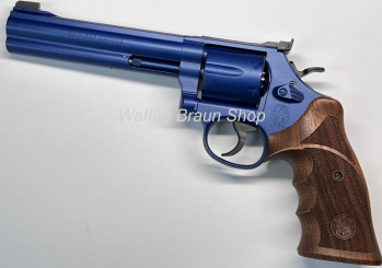 Smith & Wesson Mod 686-5 Target Champion 357 Mag blau GEBRAUCHTWAFFE Sondermodel 