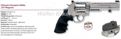 Smith & Wesson Mod 686 Ultimate Champion .357 Mag 6 " stainless 