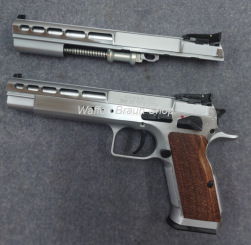 Tanfoglio Pistole T97L Gold Match Bullseye Combo, 6", Kal. .45 Auto, hartverchromt, +WS 9mm Luger 