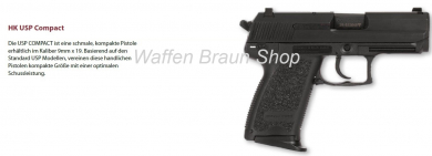 Heckler & Koch USP Compact, cal. 9mm Para, brüniert 