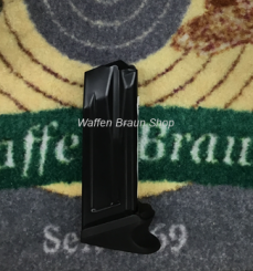 Magazin Heckler&Koch für P30SK, SFP9SK, Kal. 9x19 mit verl.Magazinboden, Schwarz, 10-Schuß 