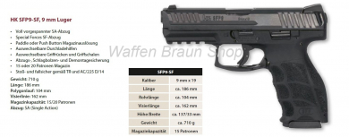 Heckler & Koch VP9 (SFP9) 9mm Luger 