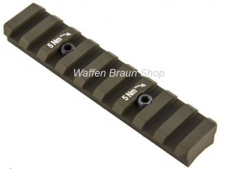 Hkey-Picatinny-Schiene, f. HK243 Aluminium, 95 mm, sandfarben 