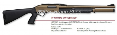 FABARM PF MARTIAL CANTILEVER, Kal. 12/76, 51 cm/20" MC, Finish: Cerakote Burnt Bronze 