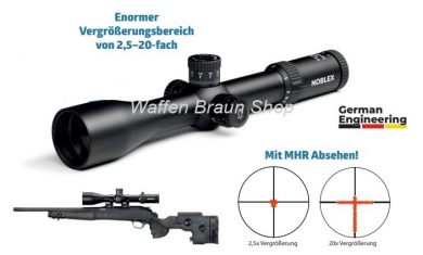 Noblex ZF NZ8 2,5-20x50, Abs. MHR, ohne Schiene 