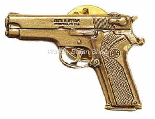 Smith & Wesson Anstecker "S&W Pistole M910" 2,5 cm Golden 