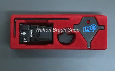 LPA Mikrometer-Visier "SPR", für CZ M75 alt, schwarzes Visierblatt, inkl. Korn (SPR75CZ07) 