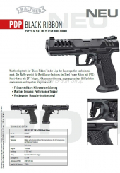 Walther PDP FS Black Ribbon 5.0 9mm Luger OR SV 18 Schuß INT Model 2025 