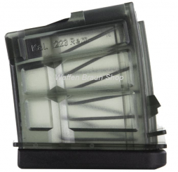 10-Schuss-Magazin f. HK243/SL8/G36, Kal. .223 Rem., mit schwarzem Magazinboden 