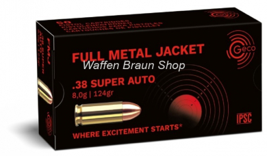 GECO PATR .38 Super Auto VM 8,0gr. / 124grs.  50 STK 